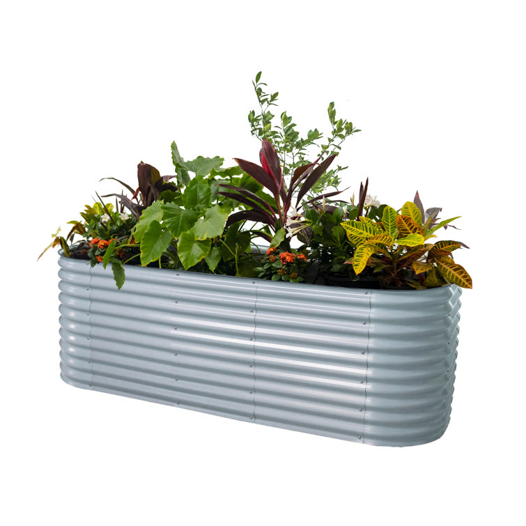 Sky Blue Extra Tall Modular Metal Raised Garden Bed