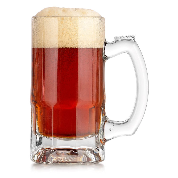 Libbey Classic 12.68-Ounce Clear Glass Beer Mugs, Set of 4