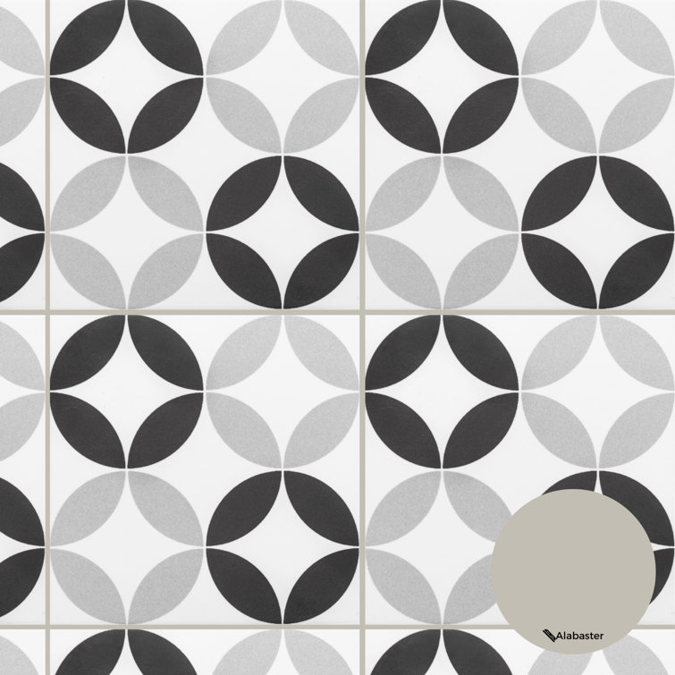 Twinkle Black and Gray 9" Porcelain Matte Wall and Floor Tile