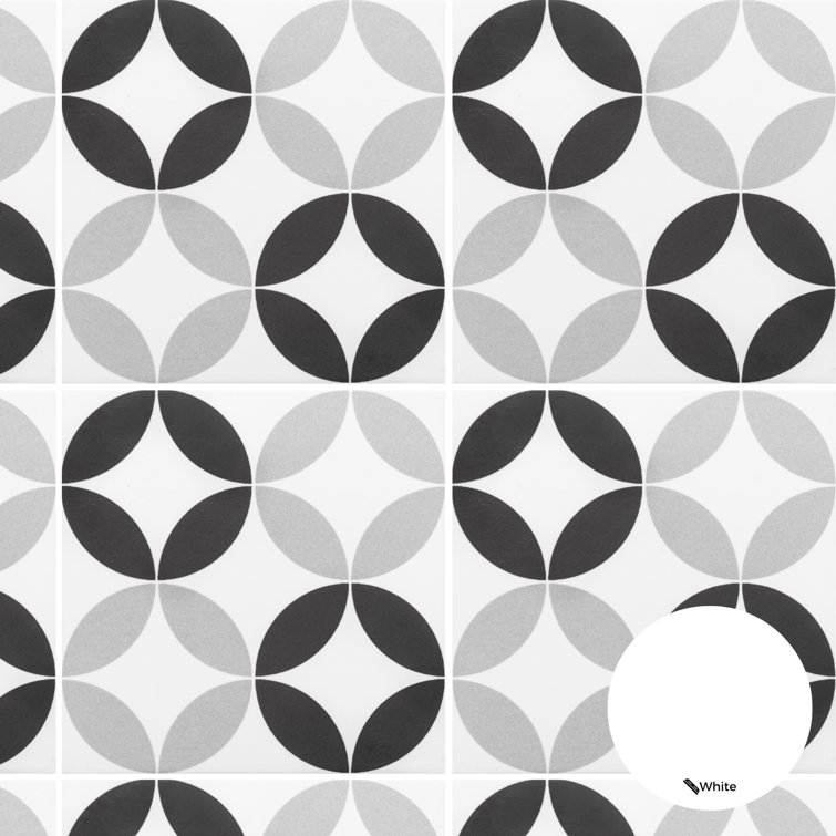 Twinkle Black and Gray 9" Porcelain Matte Wall and Floor Tile