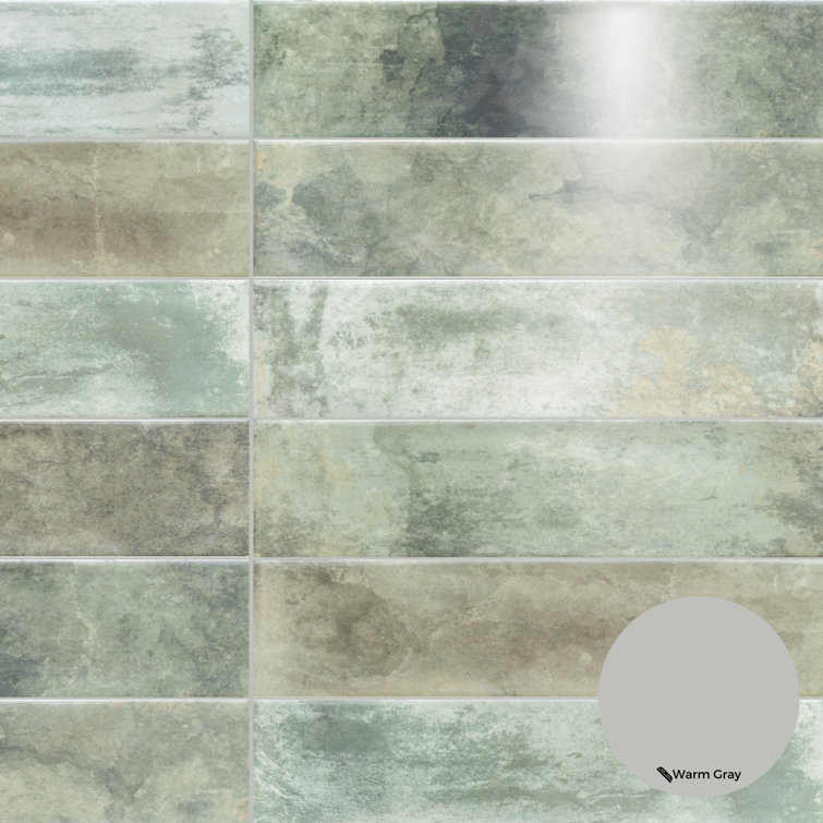Avila Green 3" x 12" Ceramic Subway Wall Tile
