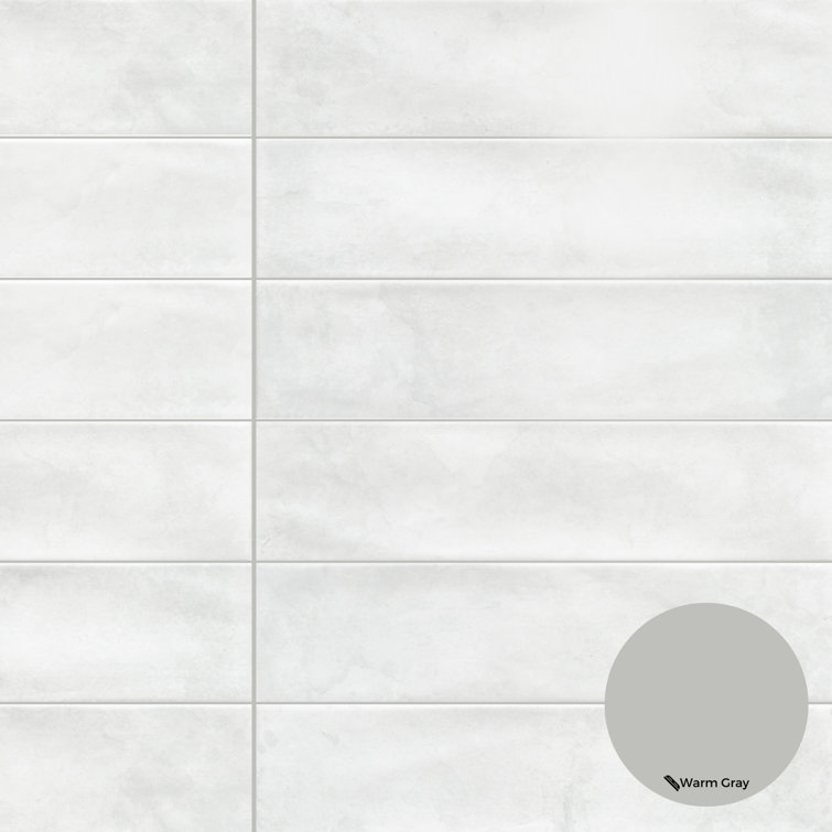 Avila White 3" x 12" Glossy Ceramic Subway Wall Tile