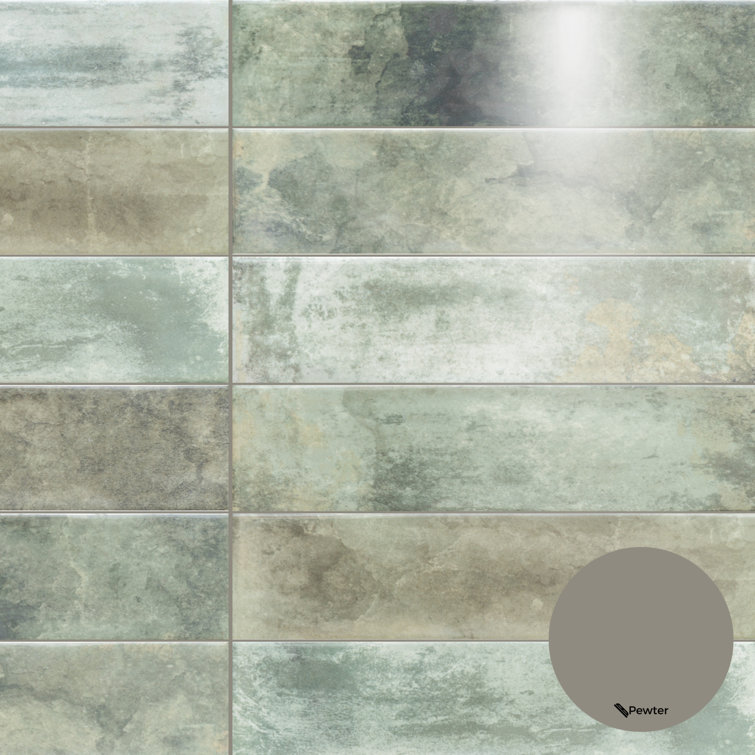 Avila Green 3" x 12" Ceramic Subway Wall Tile