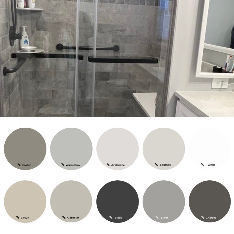 Silver 4" x 12" Porcelain Matte Subway Floor and Wall Tile