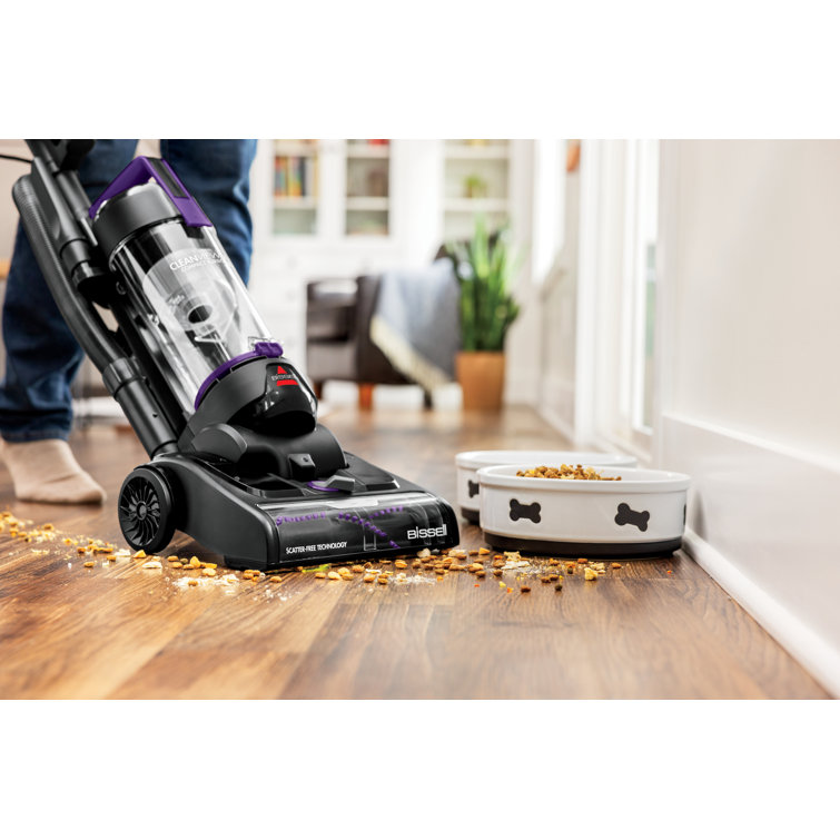 Compact Black and Purple Bagless Upright Vacuum Cleaner for Pets