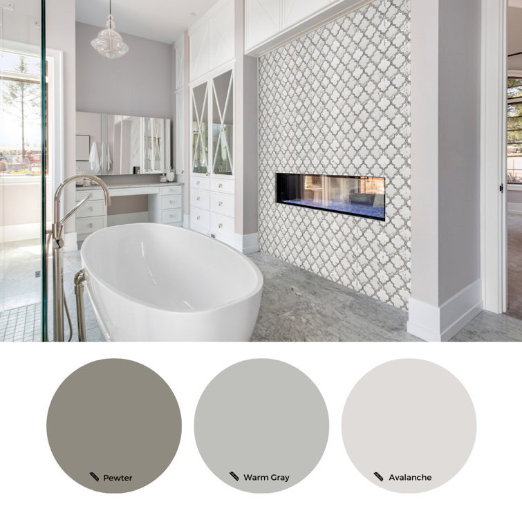 Stately Lantern 9" x 14" Calacatta Gray Porcelain Mosaic Tile
