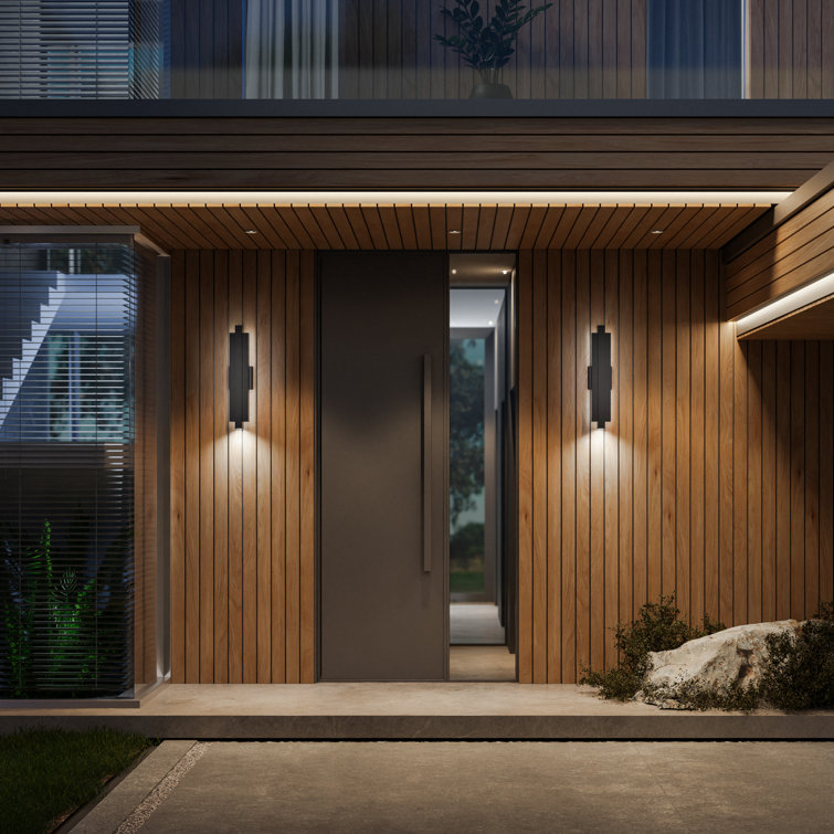 Arrow Black Aluminum 22" LED Outdoor Wall Light