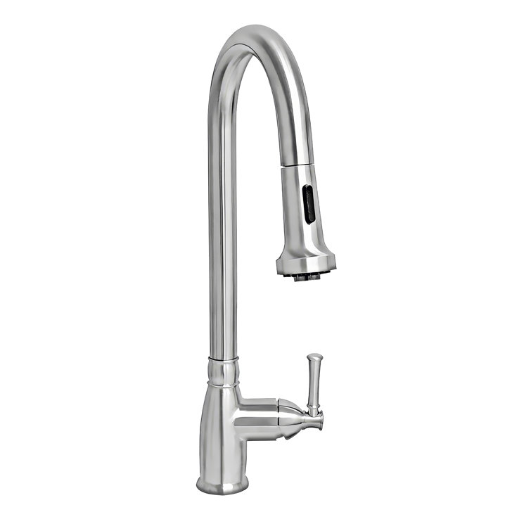 Stainless Steel Single-Hole Faucet with Pull-out Spray