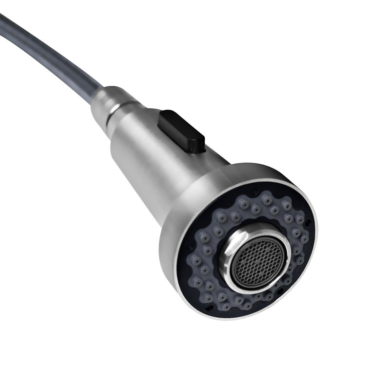 Stainless Steel Single-Hole Faucet with Pull-out Spray