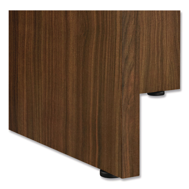 Walnut Round Wood Conference Table with X-Base