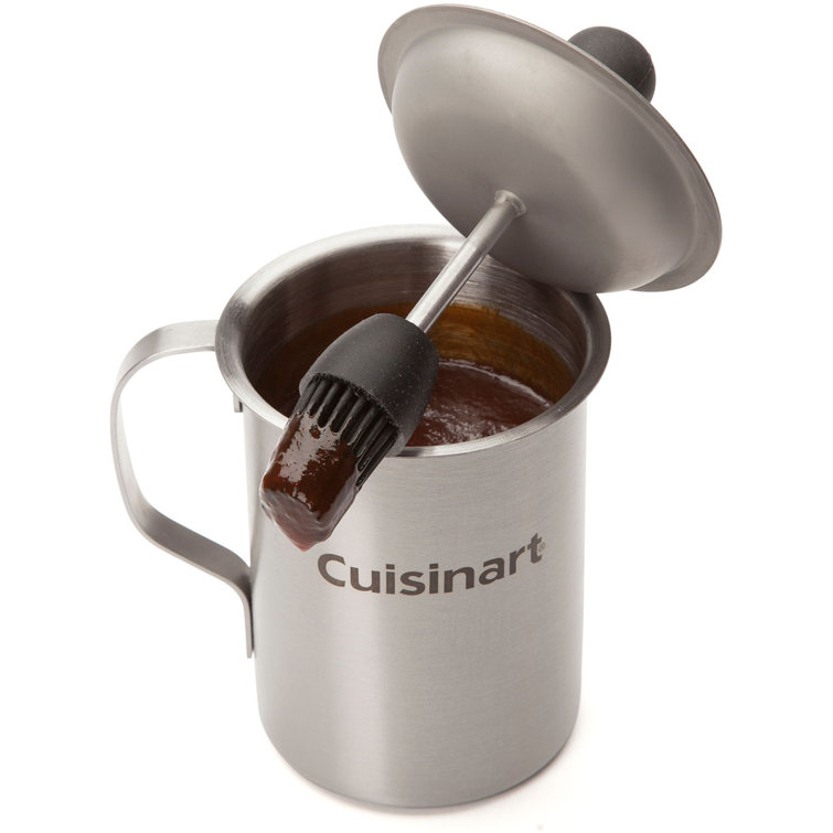 Stainless Steel Sauce Pot with Integrated Basting Brush