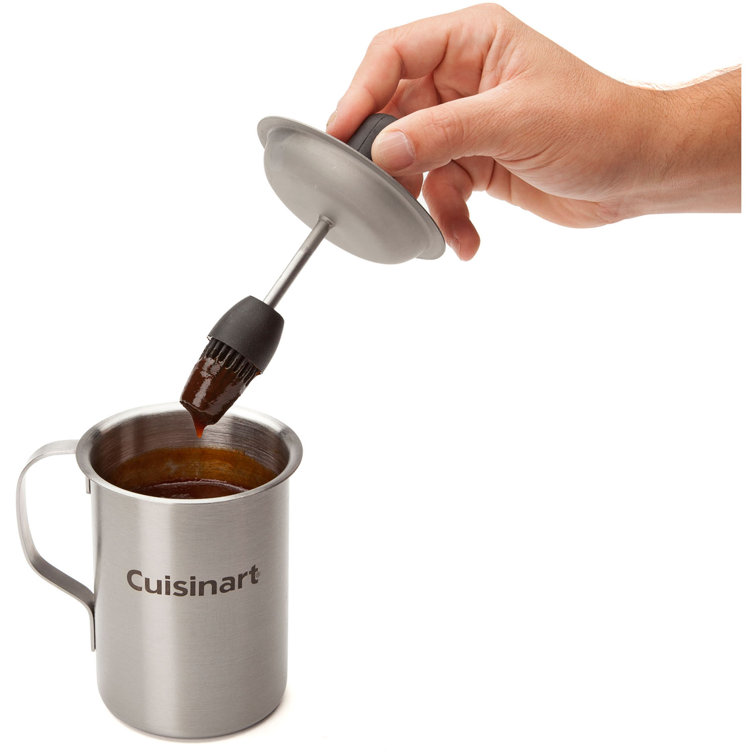 Stainless Steel Sauce Pot with Integrated Basting Brush