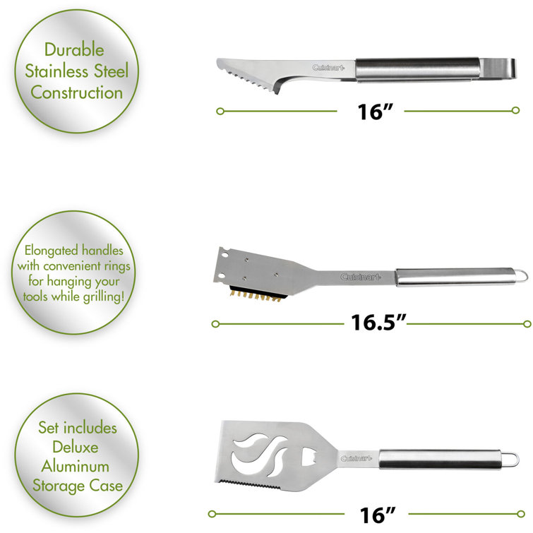 Cuisinart 14-Piece Stainless Steel Grilling Tool Set with Case