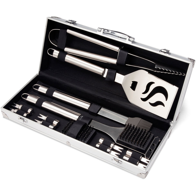 Cuisinart 14-Piece Stainless Steel Grilling Tool Set with Case
