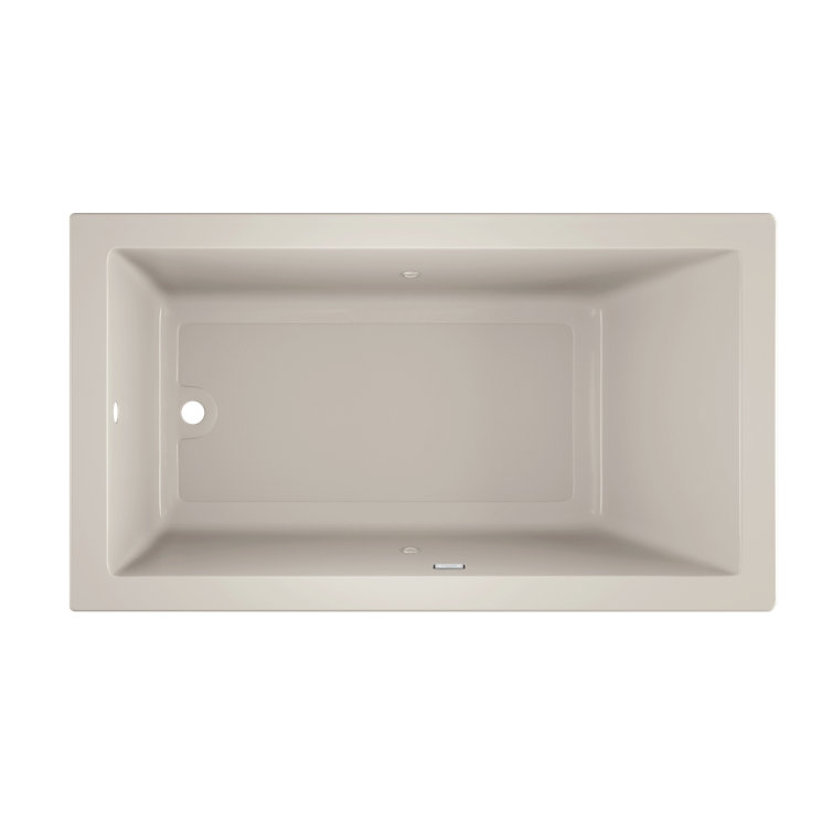 Solna 66" x 36" Oyster Acrylic Drop-In Soaking Bathtub