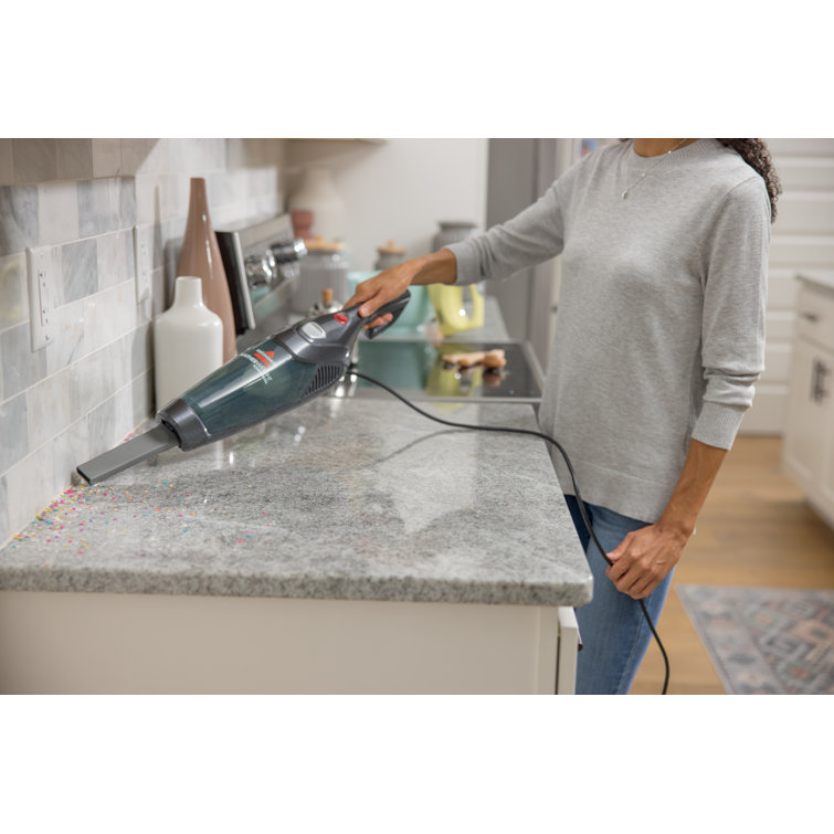 Gray Lightweight Bagless Stick Vacuum with Crevice Tool