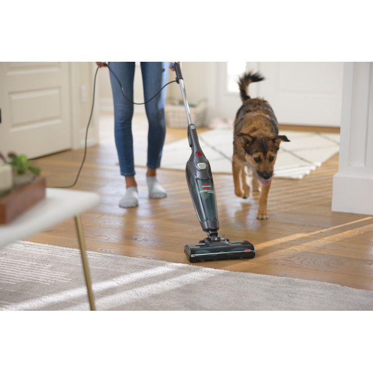 Gray Lightweight Bagless Stick Vacuum with Crevice Tool