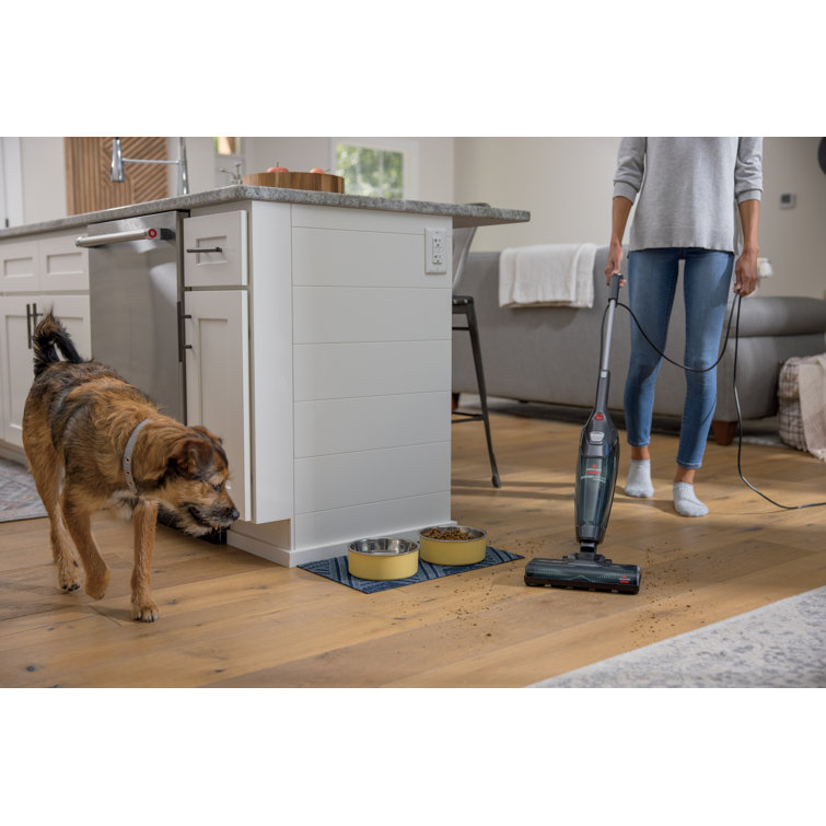Gray Lightweight Bagless Stick Vacuum with Crevice Tool