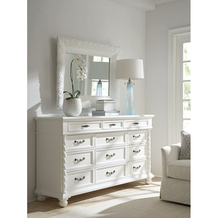 White 74.25'' French Country Soft Close 12-Drawer Dresser
