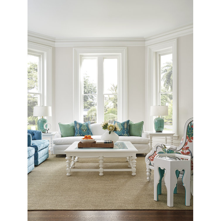 Athos 98'' White Upholstered Sofa with Down Fill Cushions