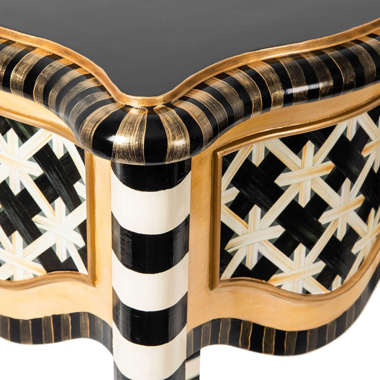 Beech and Porcelain Square Accent Table with Storage