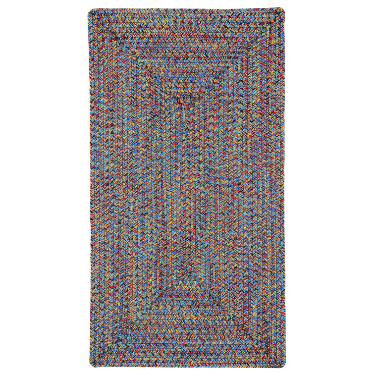 Handmade Multicolor Synthetic Braided Runner Rug, 27" x 108"