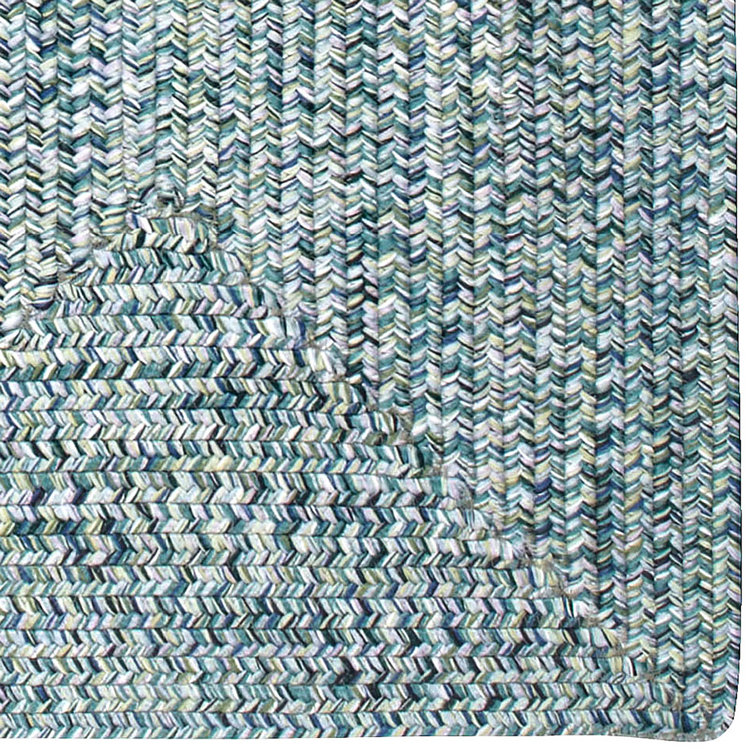 Ocean Blue Braided Synthetic Oval Rug 9' 2" x 13' 2"