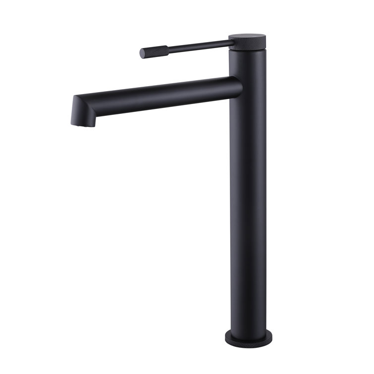 Matte Black Brass Single Handle Bathroom Faucet