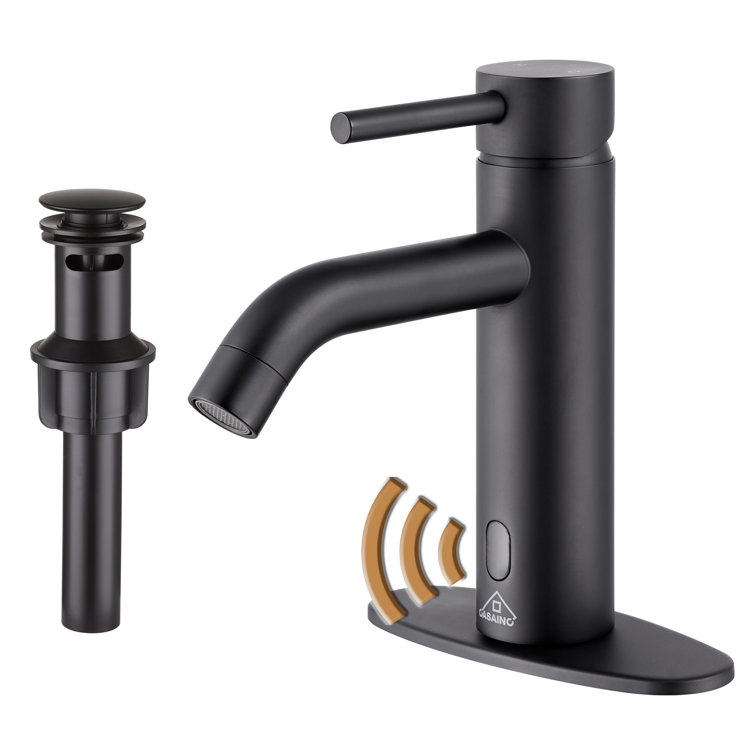 Matte Black Stainless Steel Touchless Bathroom Sink Faucet