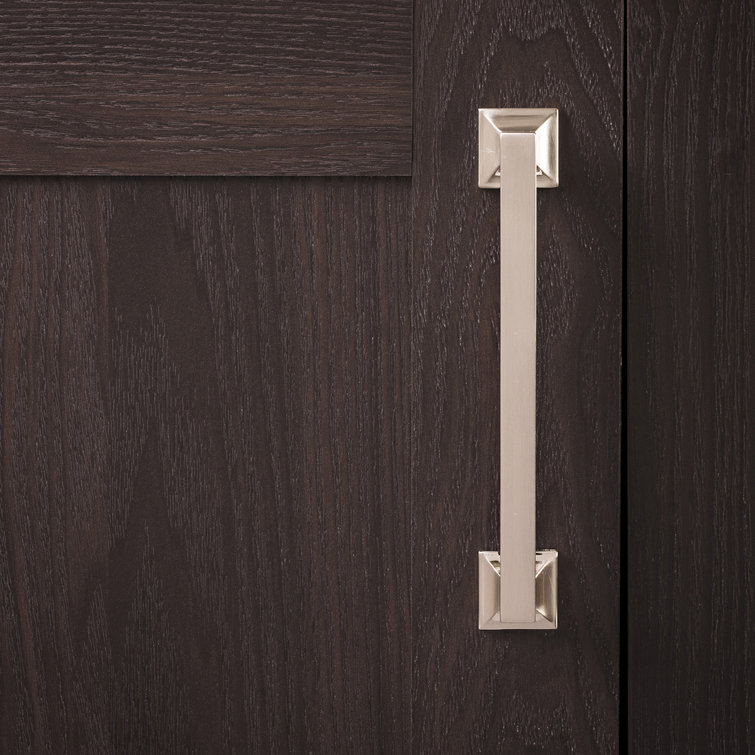 Satin Nickel Modern Cabinet Drawer Pulls 10-Pack