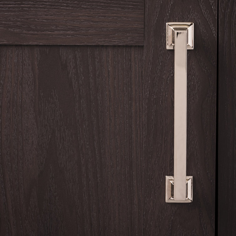 Polished Nickel Modern Kitchen Cabinet Handle with Mounting Hardware