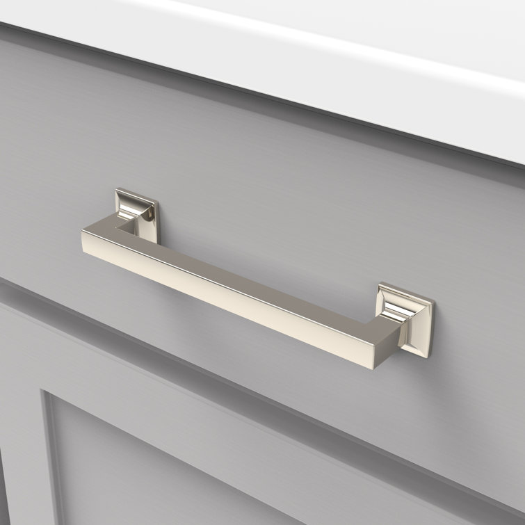 Polished Nickel Modern Kitchen Cabinet Handle with Mounting Hardware