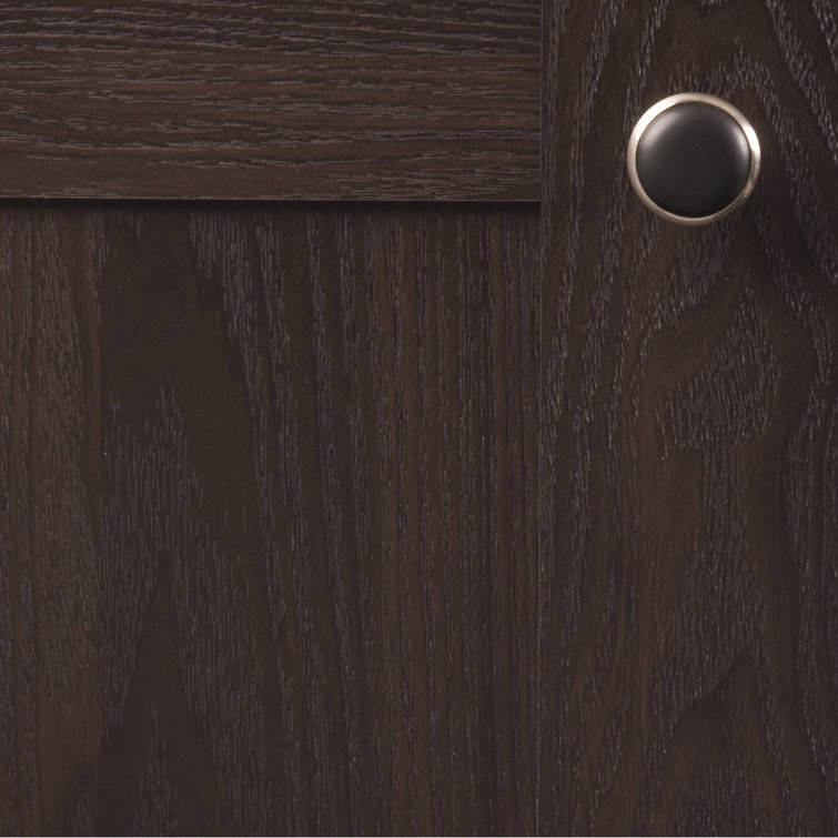 Satin Nickel and Black Round Cabinet Knob with Mounting Hardware