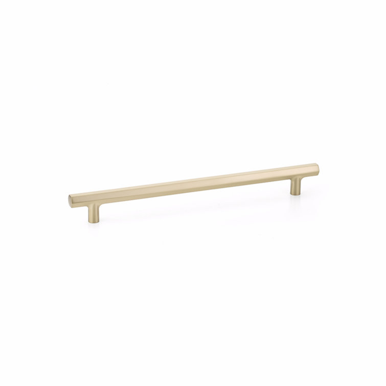 Satin Brass 5" Modern Bar Cabinet Pull with Mounting Hardware