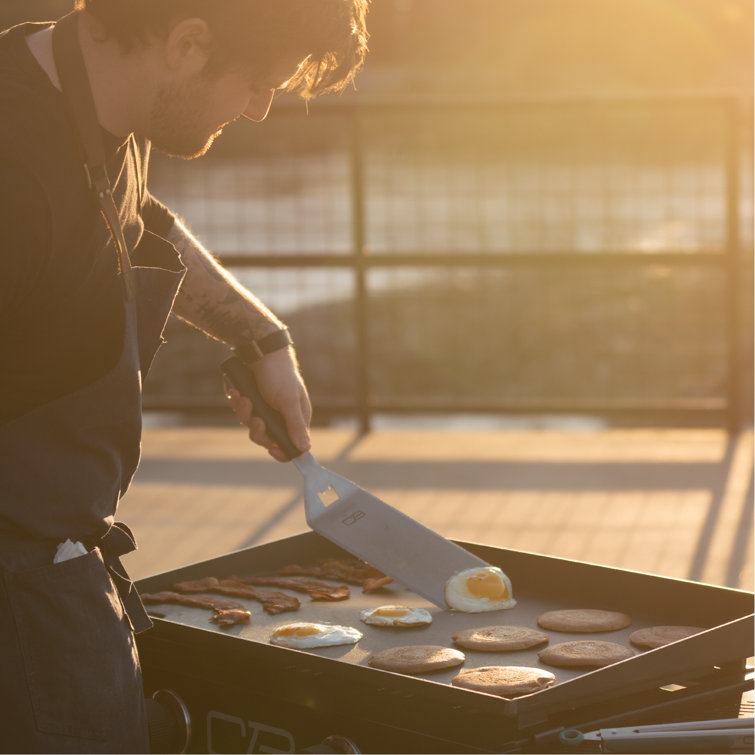 Black 28" Propane Gas Hibachi Griddle with Cart