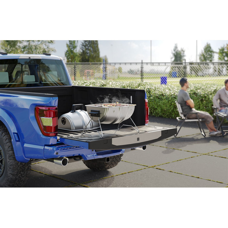 Portable Silver Steel Charcoal BBQ Grill with Keg Design