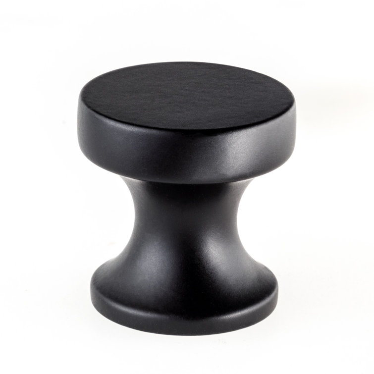 High Desert Matte Black Round Zinc Cabinet Knob Multipack