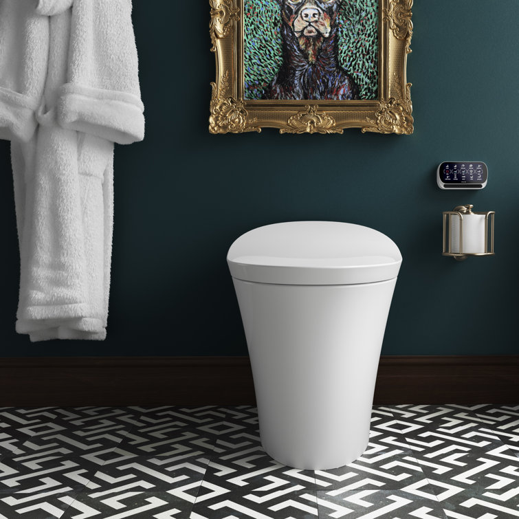 Elongated High-Efficiency Intelligent Toilet with Dual Flush and Heated Seat