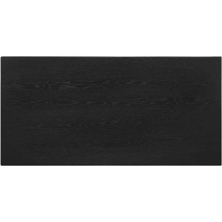 Monte 71" Black MDF and Rubberwood Dining Table