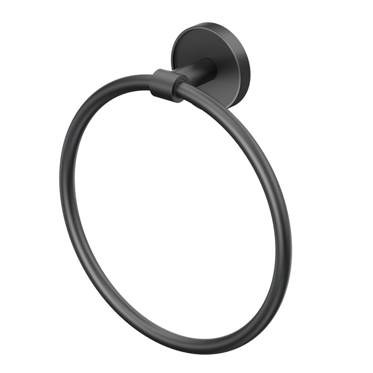 Sky Matte Black Zen-Inspired Towel Ring