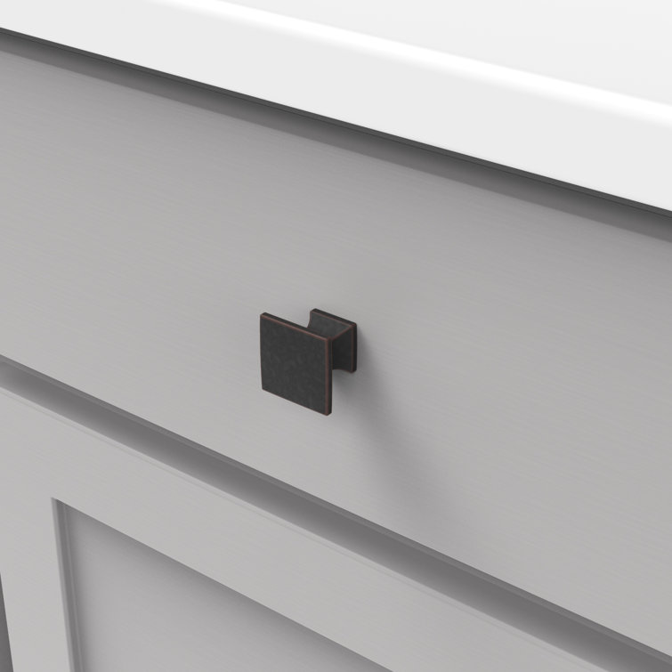 1-1/4 Inch Square Oil Rubbed Bronze Cabinet Knob
