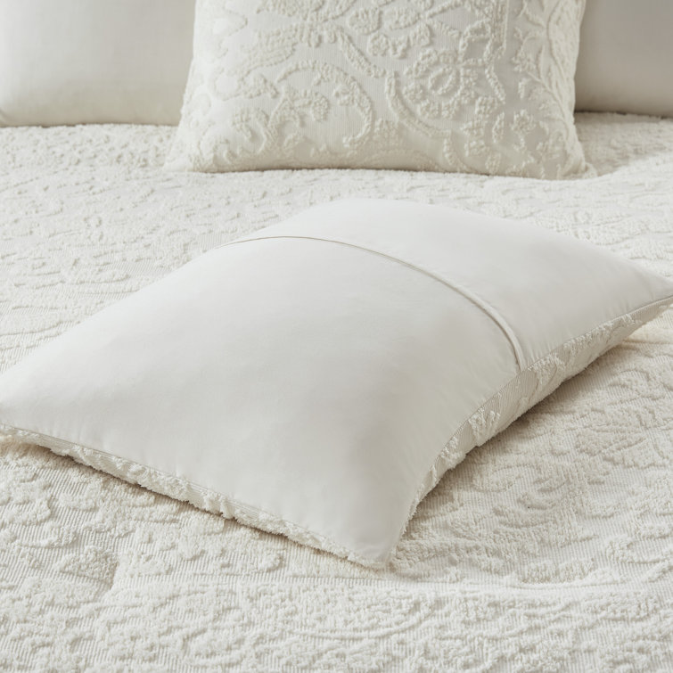 Ivory Full Microfiber Textured Bedspread Set