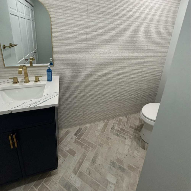 Brick City Fog 2x10 Porcelain Wall and Floor Tile