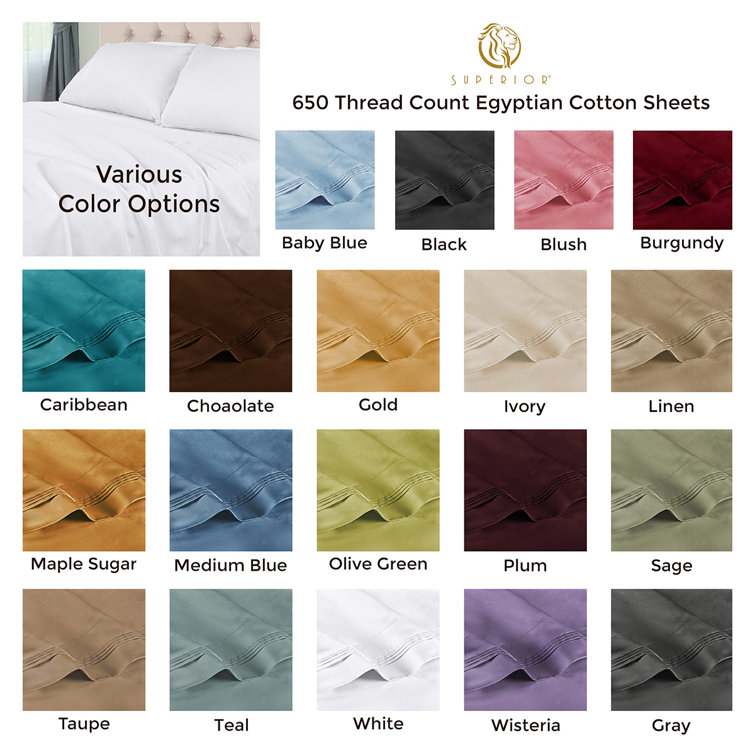 Caribbean Full Deep Pocket Egyptian Cotton Sheet Set