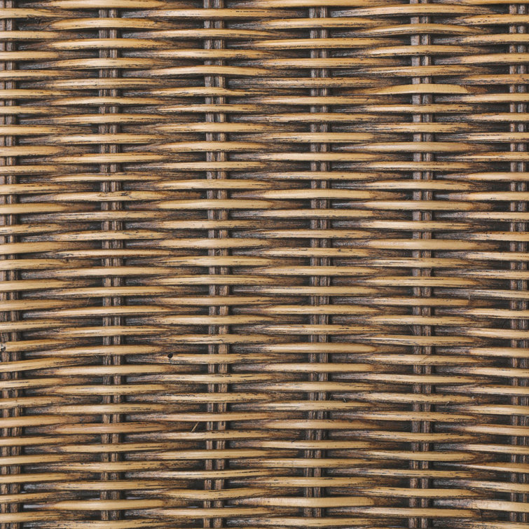 Senna 121" Brown Rattan Dining Banquette with Cushions