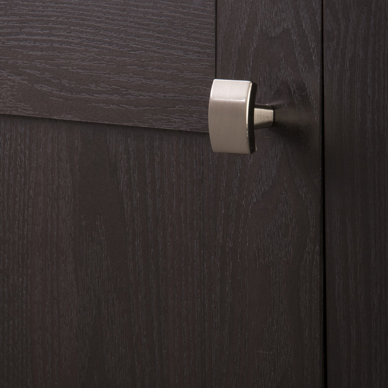 Satin Nickel Square Modern Cabinet Knob with Mounting Hardware
