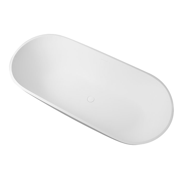 Ryder 59'' Matte White Solid Surface Freestanding Bathtub