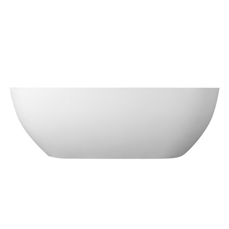 Ryder 59'' Matte White Solid Surface Freestanding Bathtub