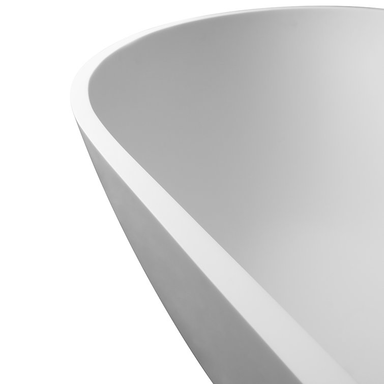 Ryder 59'' Matte White Solid Surface Freestanding Bathtub