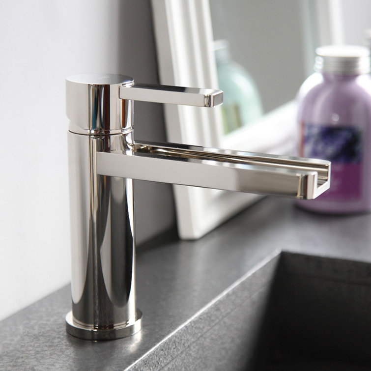 Polished Chrome Modern Single-Handle Waterfall Bathroom Faucet